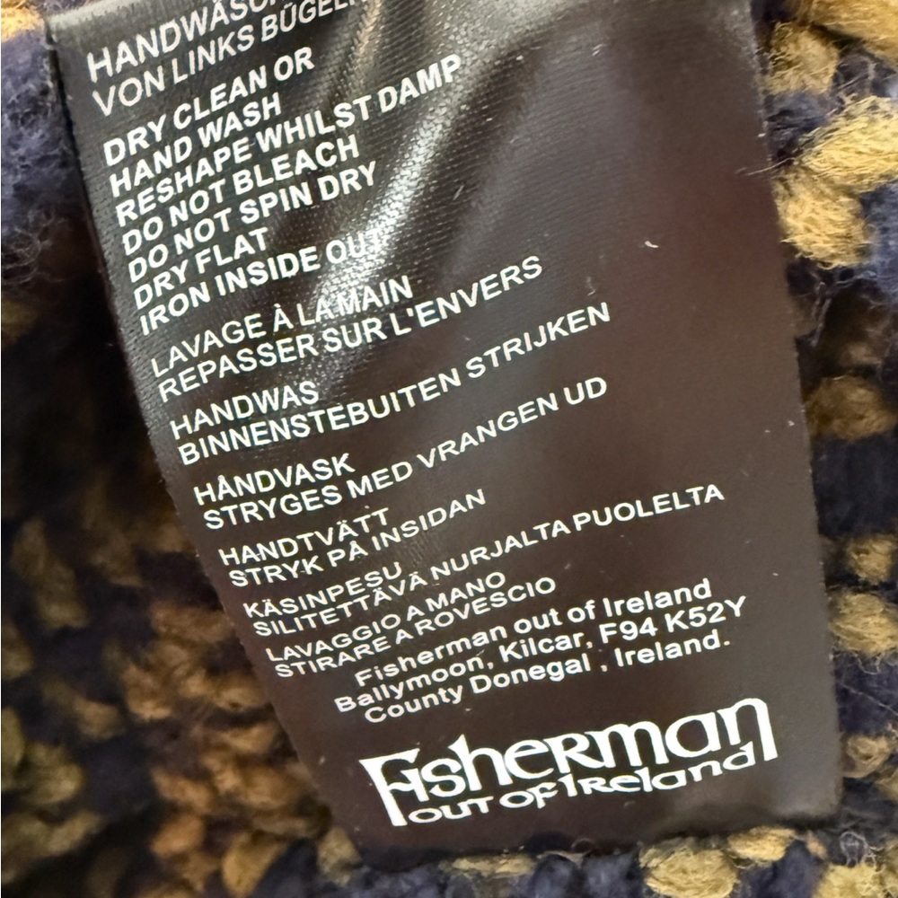 Irish 100% Wool Knit Poncho Cape XS/S Donegal Ireland EUC Wool Soft Blue Green - Picture 11 of 13